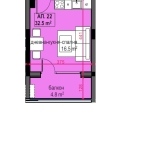 Едностаен апартамент в Приморско - 43 кв.м за 602 €/кв.м - Снимка #1