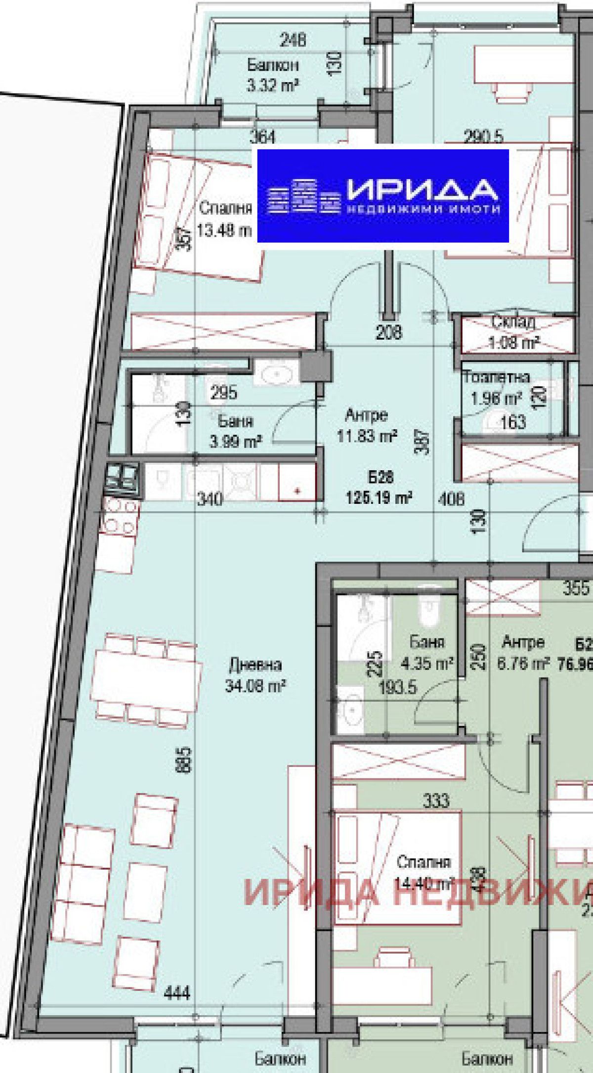 Тристаен апартамент в София, Подуяне - 126 кв.м за 1988 €/кв.м - Снимка #1