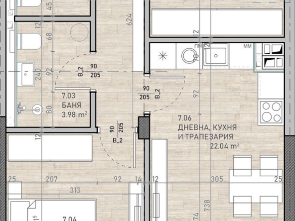 Тристаен апартамент в София, Сухата река - 101 кв.м за 1591 €/кв.м - Снимка #1