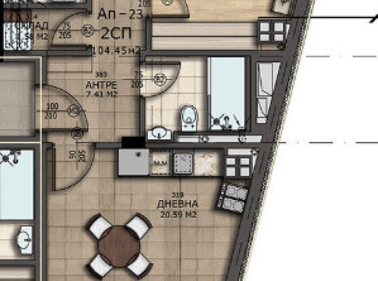Тристаен апартамент в София, Левски - 105 кв.м за 1444 €/кв.м - Снимка #1