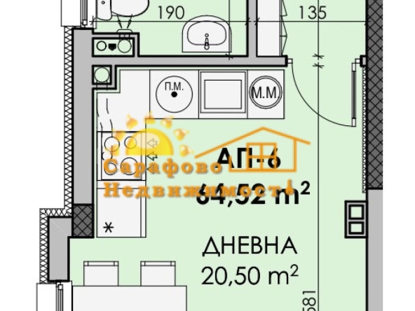 Двустаен апартамент в Бургас, Сарафово - 65 кв.м за 1390 €/кв.м - Снимка #1