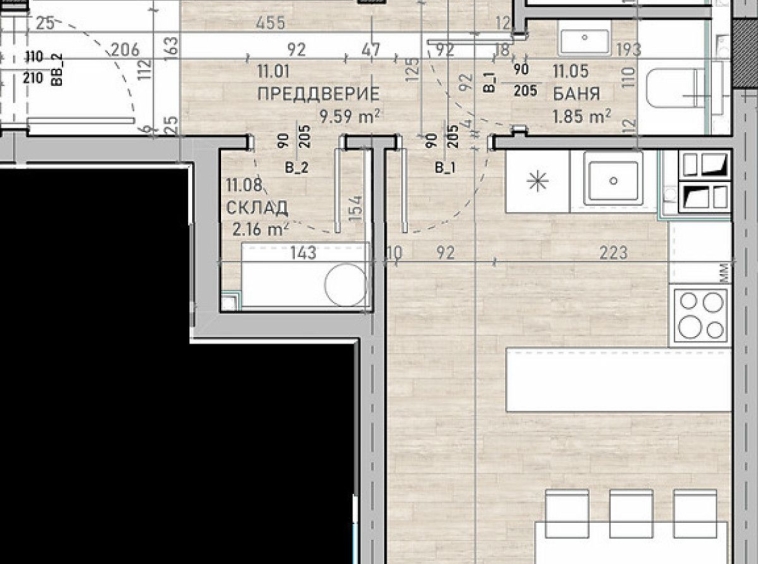 Тристаен апартамент в София, Сухата река - 124 кв.м за 1433 €/кв.м - Снимка #1