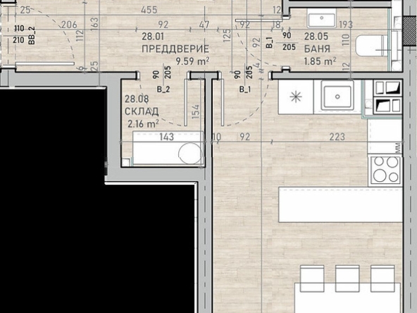 Тристаен апартамент в София, Сухата река - 125 кв.м за 1669 €/кв.м - Снимка #1