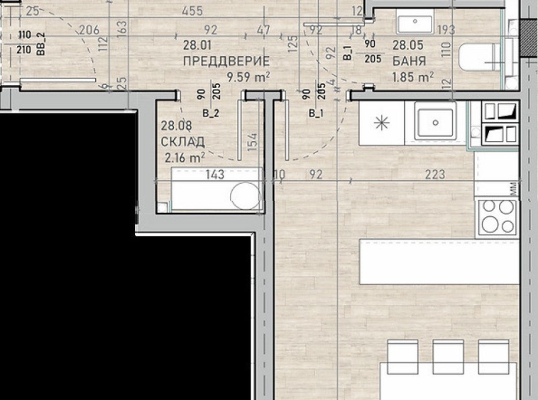 Тристаен апартамент в София, Сухата река - 125 кв.м за 1669 €/кв.м - Снимка #1