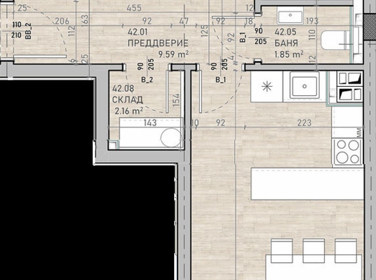 Тристаен апартамент в София, Сухата река - 125 кв.м за 1725 €/кв.м - Снимка #1