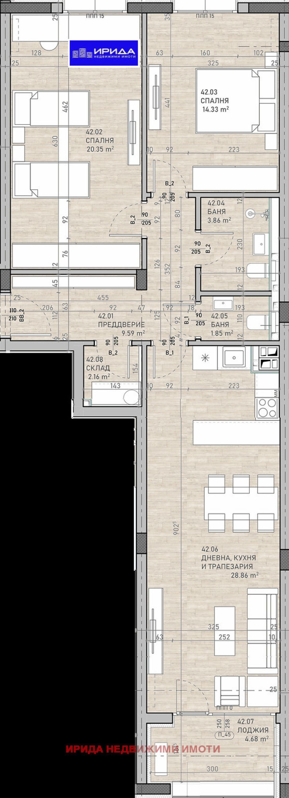 Тристаен апартамент в София, Сухата река - 125 кв.м за 1725 €/кв.м - Снимка #1