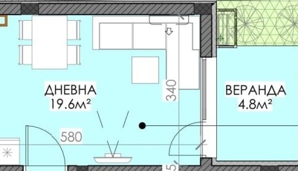 Едностаен апартамент в Бургас, Сарафово - 53 кв.м за 1242 €/кв.м - Снимка #1
