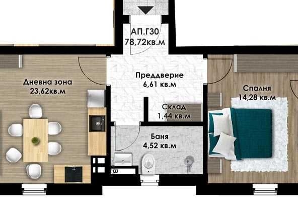 Двустаен апартамент в Пловдив, Остромила - 91 кв.м за 940 €/кв.м - Снимка #1