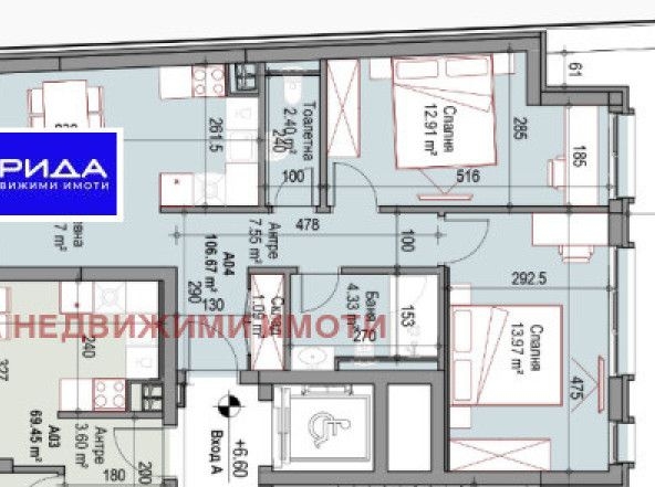 Тристаен апартамент в София, Подуяне - 107 кв.м за 2142 €/кв.м - Снимка #1