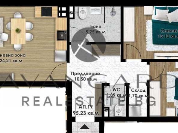 Тристаен апартамент в Пловдив, Кючук Париж - 110 кв.м за 842 €/кв.м - Снимка #1