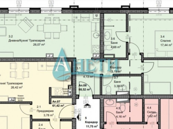 Тристаен апартамент в София, Овча купел - 106 кв.м за 1545 €/кв.м - Снимка #1