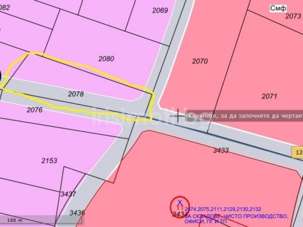 Парцел в София, Слатина - 2571 кв.м за 110 €/кв.м - Снимка #1