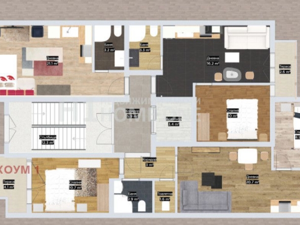 Тристаен апартамент в София, Център - 95 кв.м за 1700 €/кв.м - Снимка #1