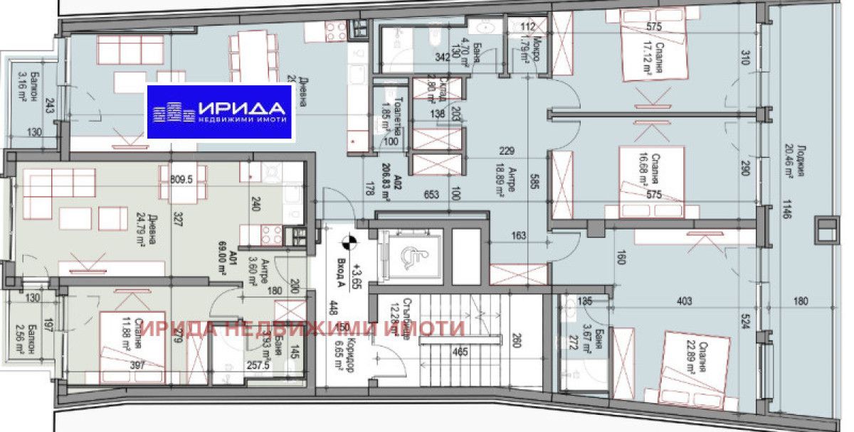 Многостаен апартамент в София, Подуяне - 207 кв.м за 1599 €/кв.м - Снимка #1