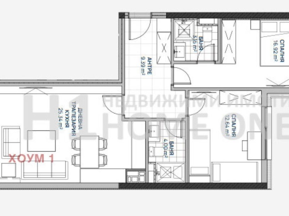 Тристаен апартамент в София, Люлин 2 - 120 кв.м за 1408 €/кв.м - Снимка #1