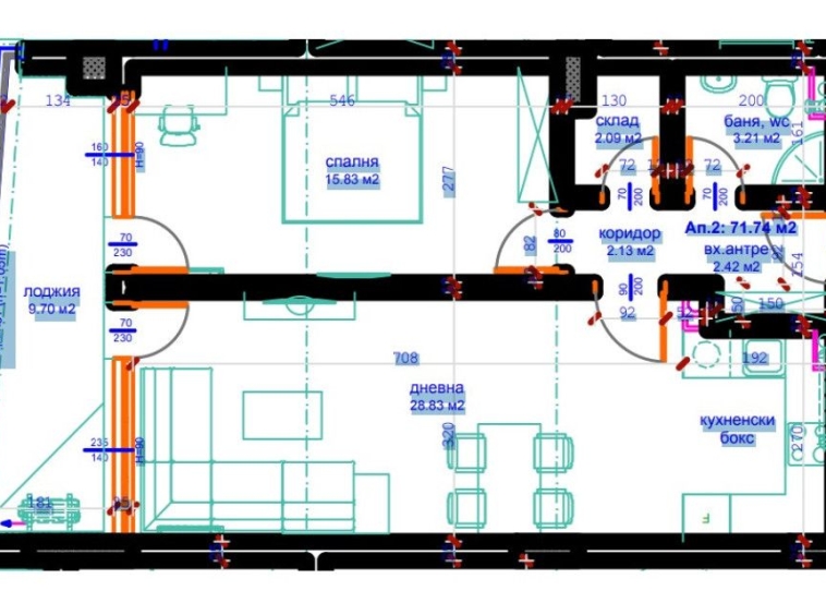 Двустаен апартамент в Бургас, Меден рудник - зона Д - 86 кв.м за 907 €/кв.м - Снимка #1