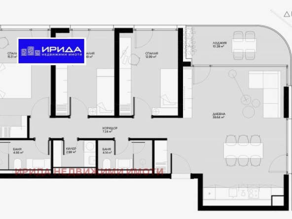 Многостаен апартамент в София, Овча купел - 245 кв.м за 1951 €/кв.м - Снимка #1