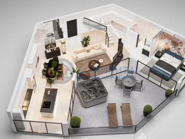 Мезонет в Царево - 316 кв.м за 2374 €/кв.м - Снимка #1