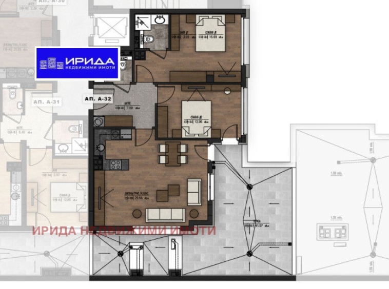 Тристаен апартамент в София, Младост 1 - 103 кв.м за 2934 €/кв.м - Снимка #1