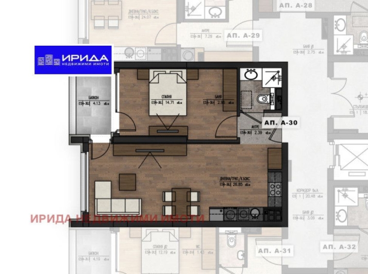 Двустаен апартамент в София, Младост 1 - 72 кв.м за 2389 €/кв.м - Снимка #1