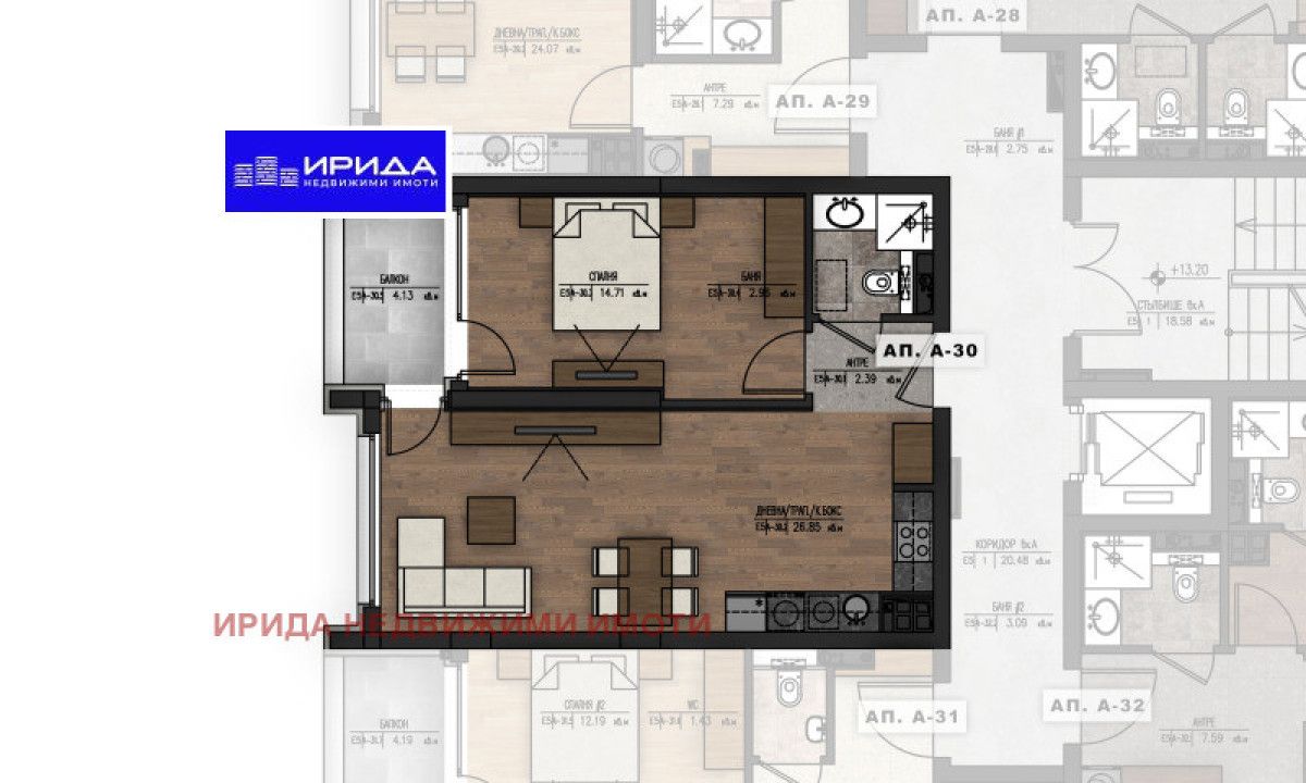 Двустаен апартамент в София, Младост 1 - 72 кв.м за 2389 €/кв.м - Снимка #1