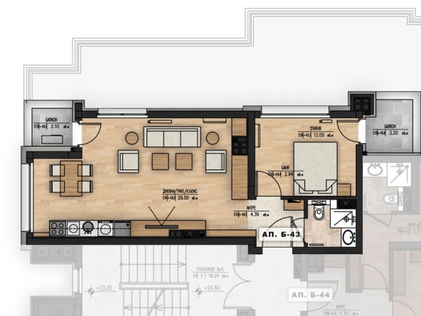 Двустаен апартамент в София, Младост 1 - 80 кв.м за 2238 €/кв.м - Снимка #1