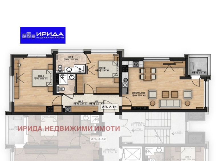 Тристаен апартамент в София, Младост 1 - 127 кв.м за 2262 €/кв.м - Снимка #1
