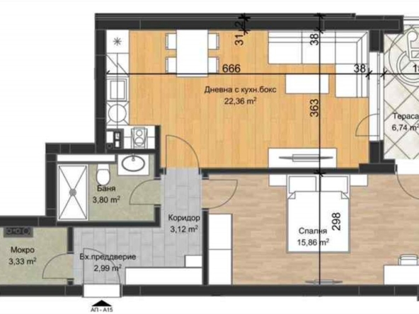 Двустаен апартамент в Пловдив, Остромила - 81 кв.м за 612 €/кв.м - Снимка #1