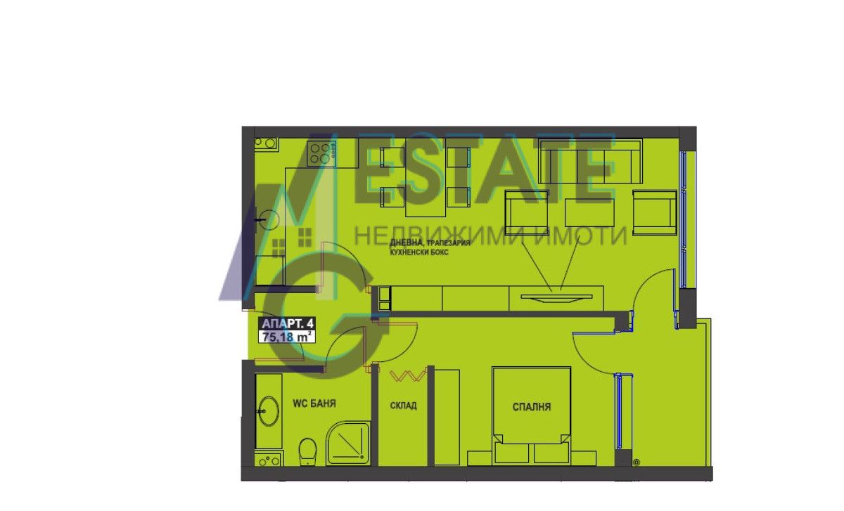 Двустаен апартамент в Бургас, Братя Миладинови - 75 кв.м за 1705 €/кв.м - Снимка #1