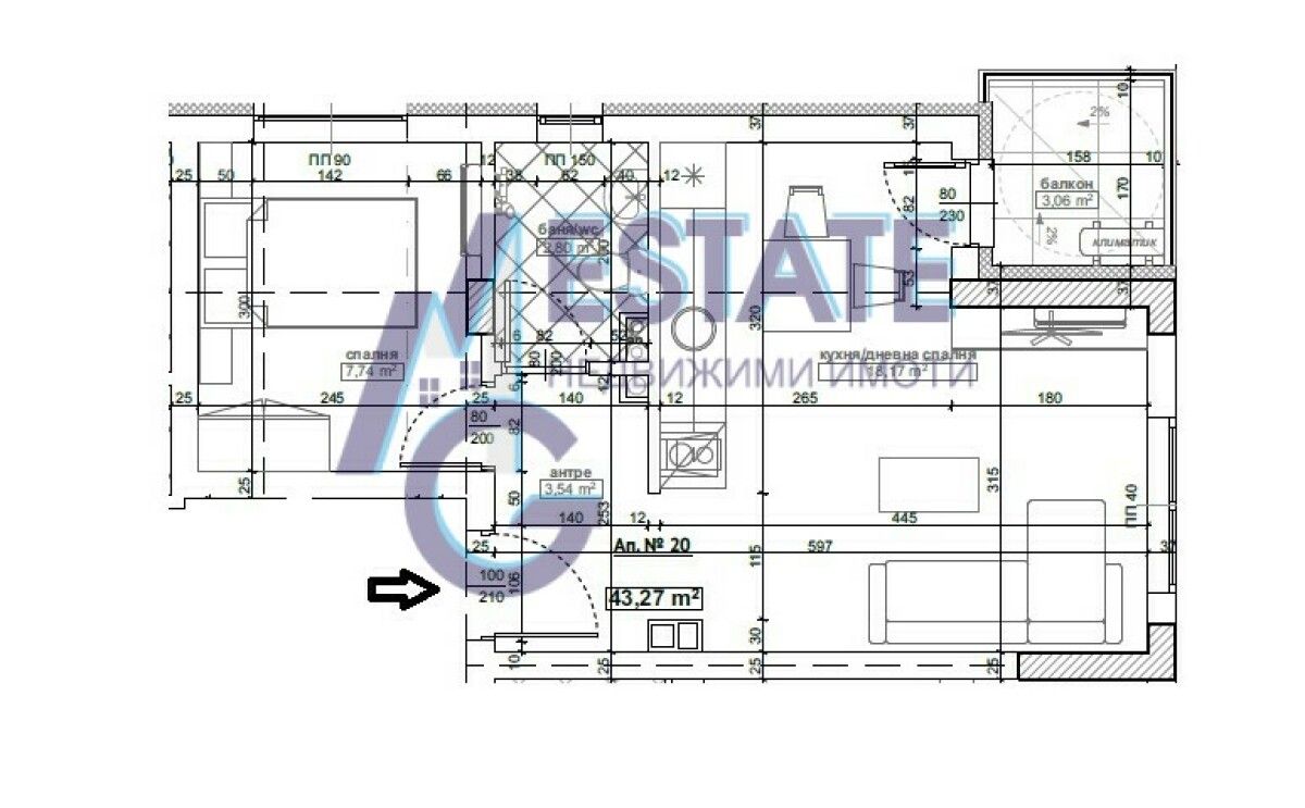 Двустаен апартамент в Китен - 54 кв.м за 1201 €/кв.м - Снимка #1