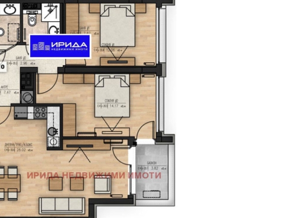 Тристаен апартамент в София, Младост 1 - 102 кв.м за 2293 €/кв.м - Снимка #1