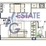 Едностаен апартамент в Приморско - 42 кв.м за 1120 €/кв.м - Снимка #1