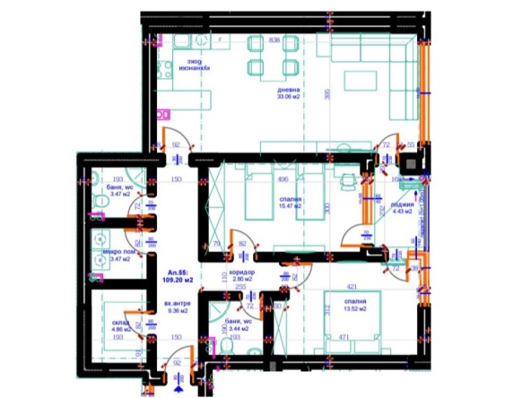 Тристаен апартамент в Бургас, Меден рудник - зона Д - 131 кв.м за 900 €/кв.м - Снимка #1