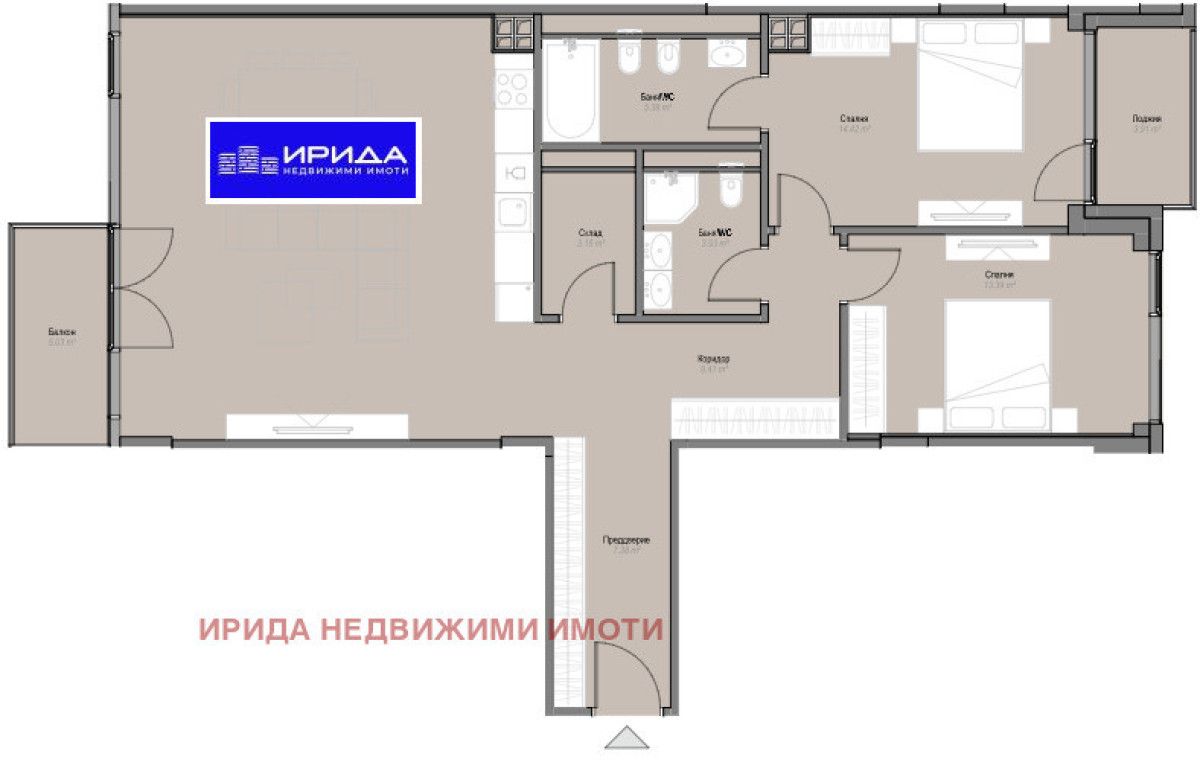 Тристаен апартамент в София, Оборище - 145 кв.м за 2788 €/кв.м - Снимка #1