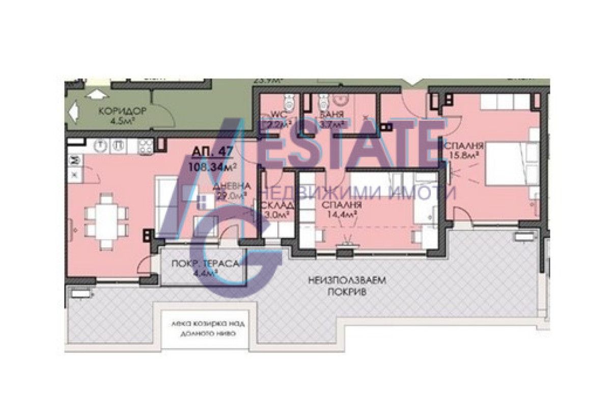 Тристаен апартамент в Бургас, Меден рудник - зона Б - 109 кв.м за 608 €/кв.м - Снимка #1