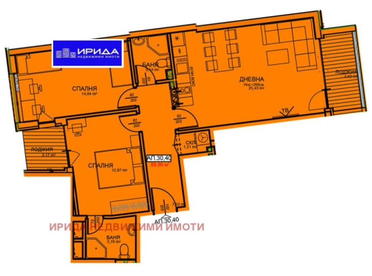 Тристаен апартамент в София, Център - 108 кв.м за 2032 €/кв.м - Снимка #1