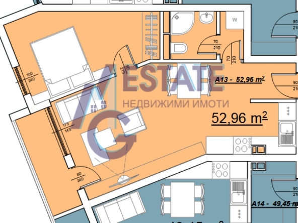 Двустаен апартамент в с. Равда, Област Бургас - 59 кв.м за 666 €/кв.м - Снимка #1