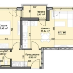 Двустаен апартамент в Пловдив, Тракия - 71 кв.м за 1082 €/кв.м - Снимка #1