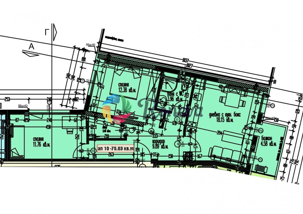 Тристаен апартамент в Варна, Аспарухово - 84 кв.м за 513 €/кв.м - Снимка #1