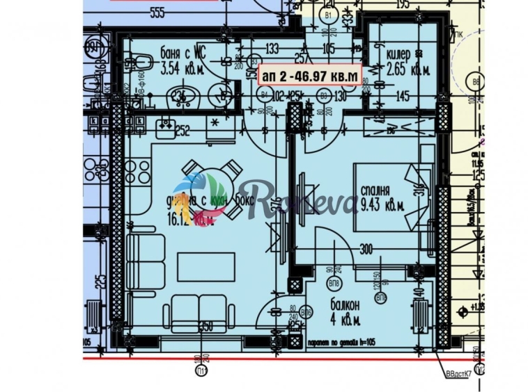 Двустаен апартамент в Варна, Аспарухово - 52 кв.м за 622 €/кв.м - Снимка #1