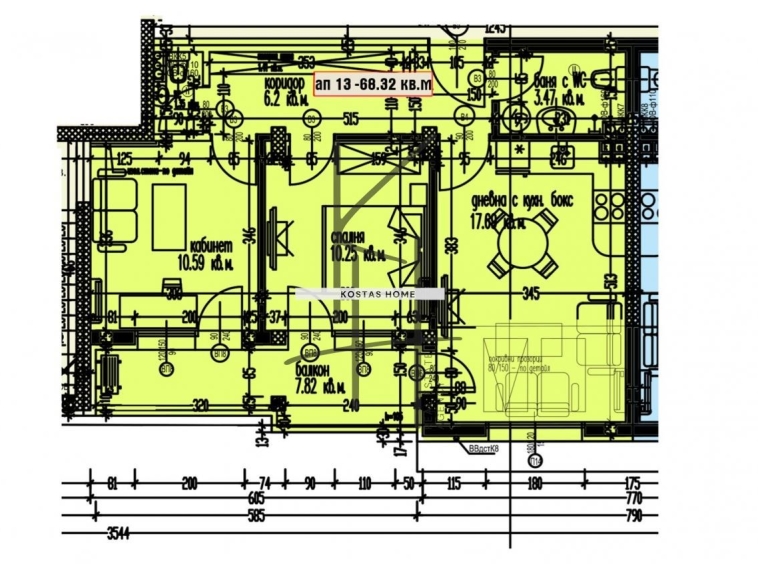 Тристаен апартамент в Варна, Аспарухово - 77 кв.м за 1195 €/кв.м - Снимка #1