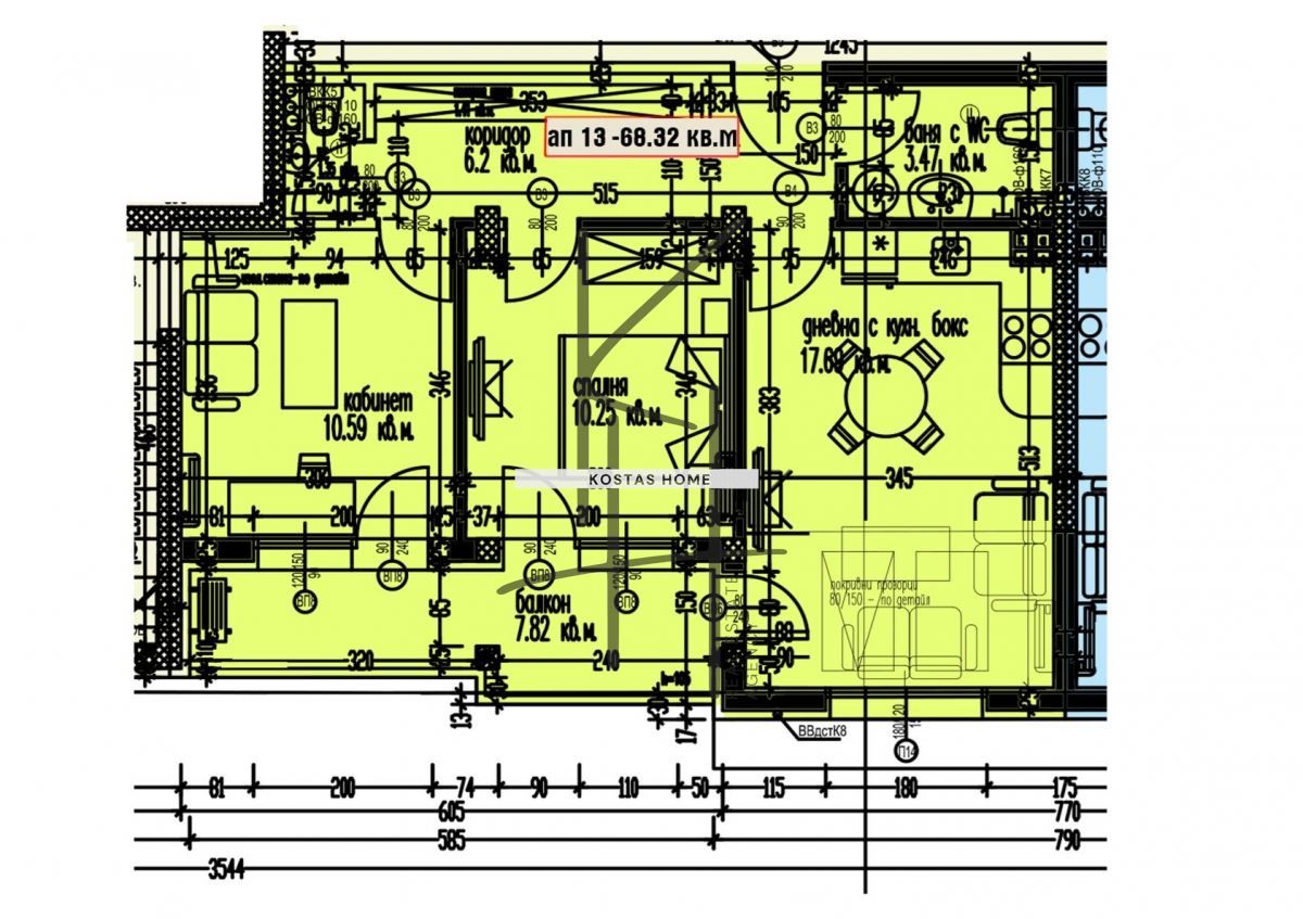 Тристаен апартамент в Варна, Аспарухово - 77 кв.м за 1195 €/кв.м - Снимка #1