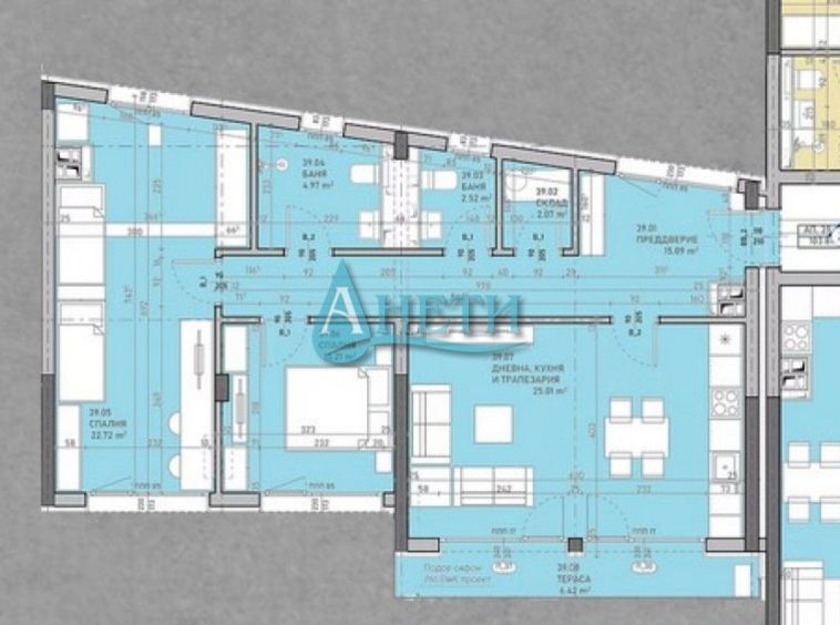 Тристаен апартамент в София, Сухата река - 133 кв.м за 1746 €/кв.м - Снимка #1