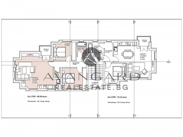 Тристаен апартамент в Пловдив, Кючук Париж - 98 кв.м за 1225 €/кв.м - Снимка #1