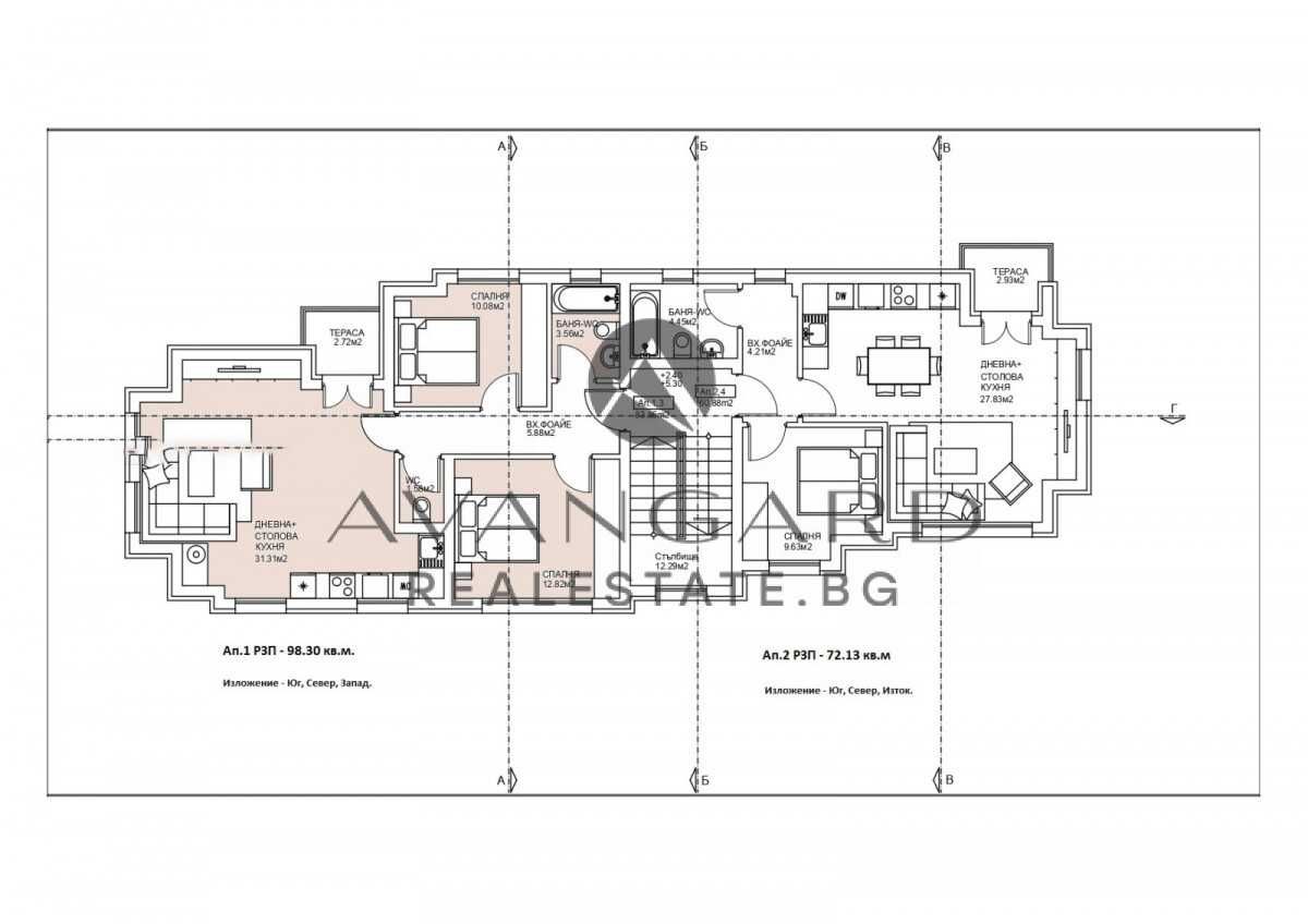 Тристаен апартамент в Пловдив, Кючук Париж - 98 кв.м за 1225 €/кв.м - Снимка #1