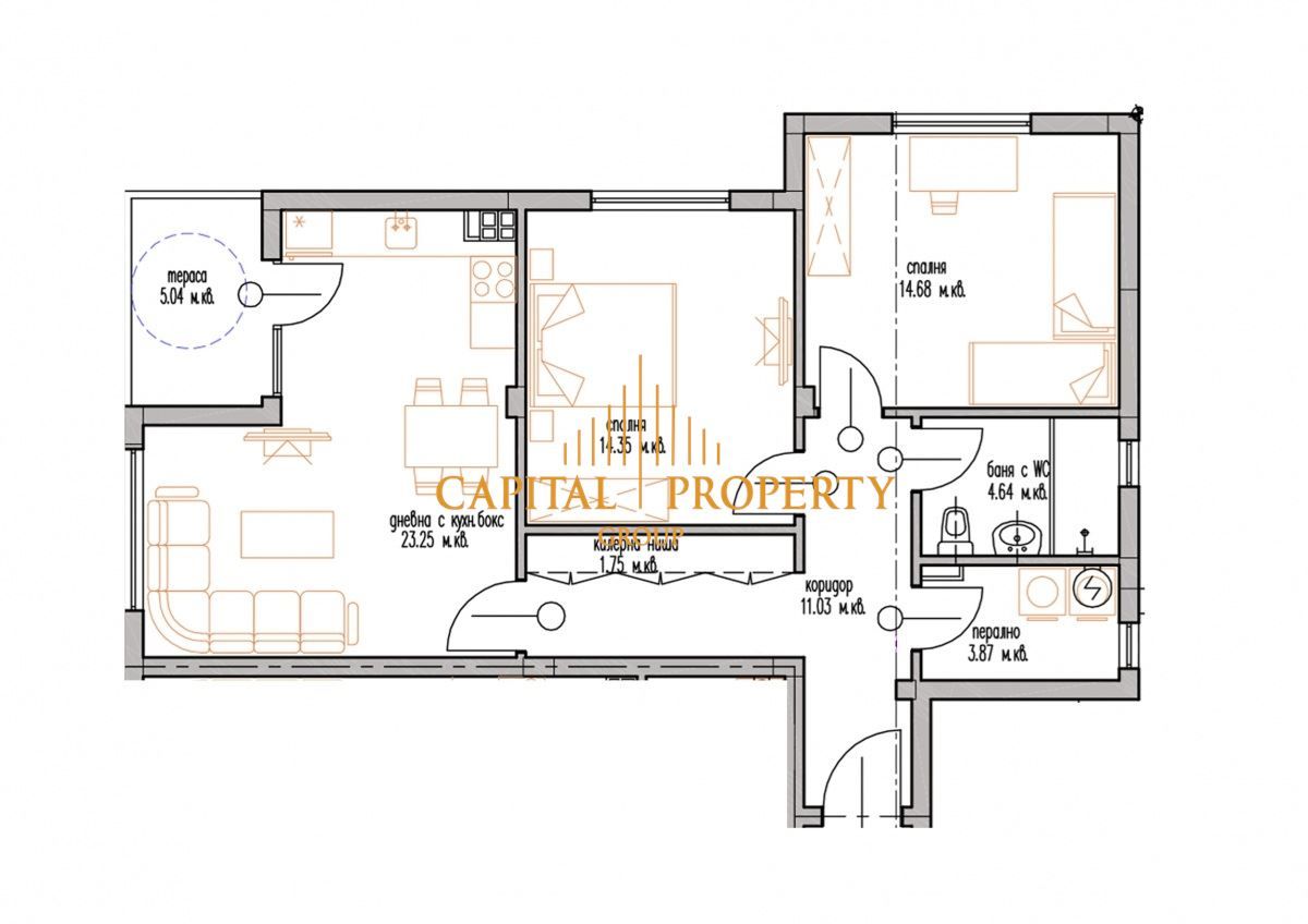 Тристаен апартамент в Варна, м-т Траката - 100 кв.м за 1150 €/кв.м - Снимка #1