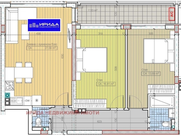 Тристаен апартамент в София, Бояна - 107 кв.м за 2028 €/кв.м - Снимка #1