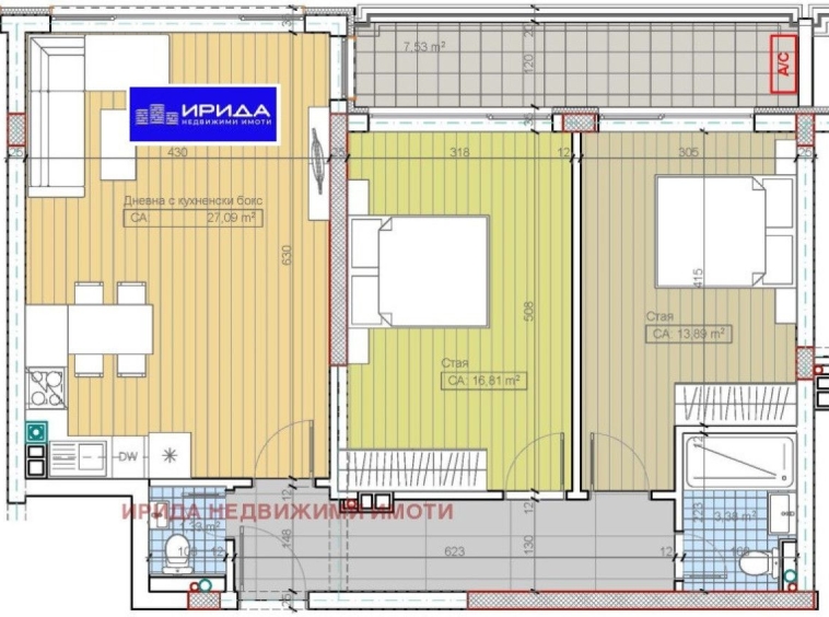 Тристаен апартамент в София, Бояна - 107 кв.м за 2028 €/кв.м - Снимка #1