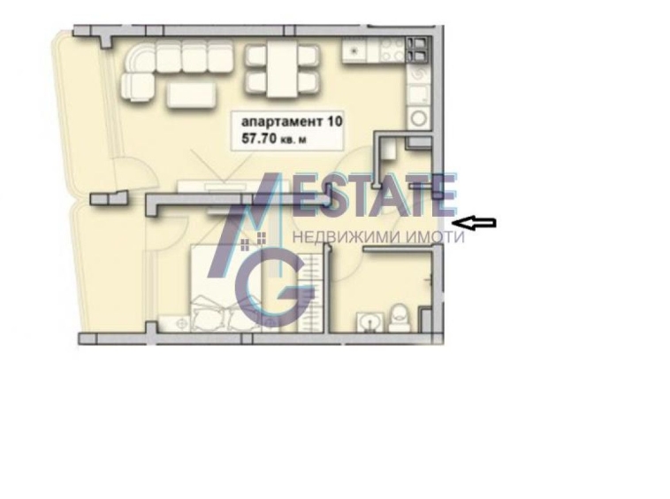 Двустаен апартамент в Созопол - 66 кв.м за 887 €/кв.м - Снимка #1