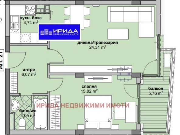 Двустаен апартамент в София, Люлин 6 - 81 кв.м за 1427 €/кв.м - Снимка #1